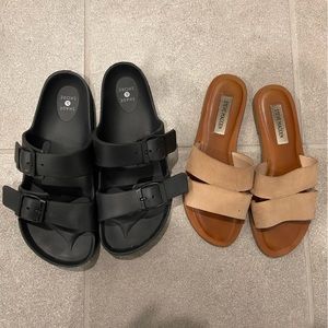 TWO pairs of sandals - Steve Madden and Shade and Shore